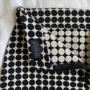 Topshop Black and White mini skirt